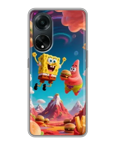 Чохол для OPPO A98 з картинкою «Космічний фастфуд»