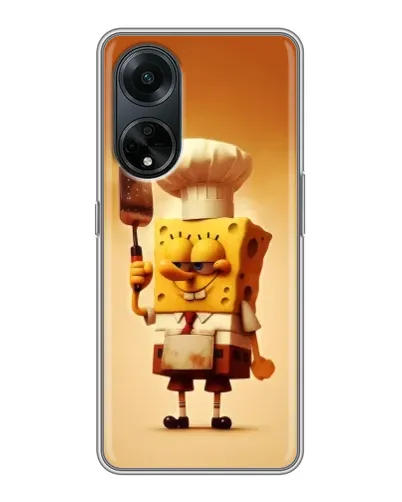 Чохол для OPPO A98 з картинкою «Губка Боб кухар»
