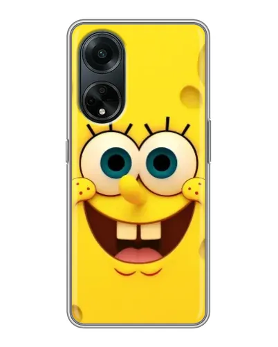 Чохол для OPPO A98 з картинкою «Губка Боб посмішка»