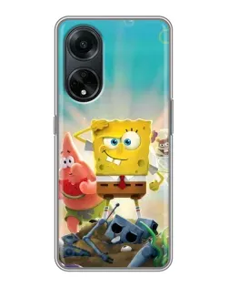 Чохол для OPPO A98 з картинкою «Спанч Боб переможець»