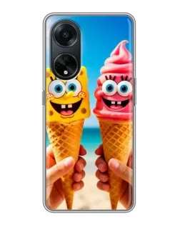 Чохол для OPPO A98 з картинкою «Спанч Боб морозиво»