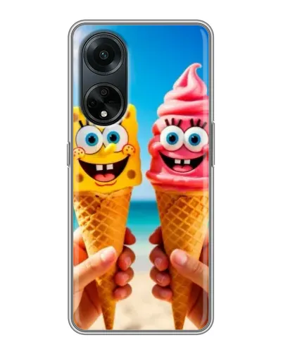 Чохол для OPPO A98 з картинкою «Спанч Боб морозиво»