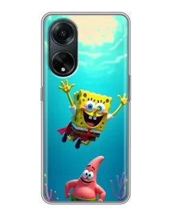 Чехол для OPPO A98 с картинкой «Спанч Боб под водой» Чехол для OPPO A98 с картинкой «Спанч Боб под водой»