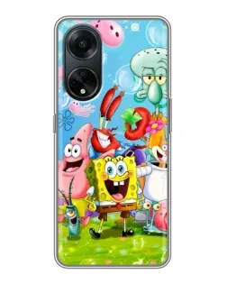 Чехол для OPPO A98 с картинкой «Губка Боб и друзья» Чехол для OPPO A98 с картинкой «Губка Боб и друзья»