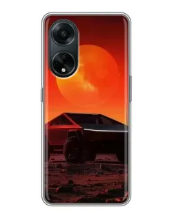 Чохол для OPPO A98 з картинкою «Cybertruck на Марсі»