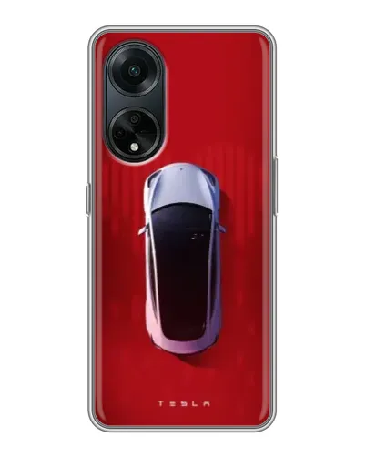 Чохол для OPPO A98 з картинкою «Tesla Top View»