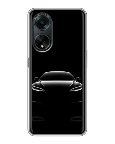 Чохол для OPPO A98 з картинкою «Силует Tesla Night»