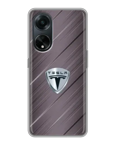 Чохол для OPPO A98 з картинкою «Металева текстура Tesla»