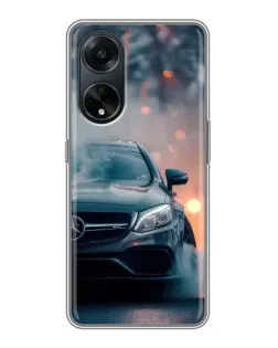 Чохол для OPPO A98 з картинкою «Mercedes — нічне місто»