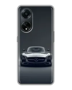 Чохол для OPPO A98 з картинкою «Mercedes на чорному»