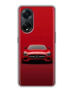 Чохол для OPPO A98 з картинкою «Червоний Mercedes AMG»