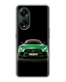Чохол для OPPO A98 з картинкою «Mercedes — неоновий лого»