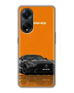 Чохол для OPPO A98 з картинкою «Помаранчевий Mercedes AMG»