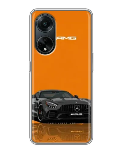 Чохол для OPPO A98 з картинкою «Помаранчевий Mercedes AMG»
