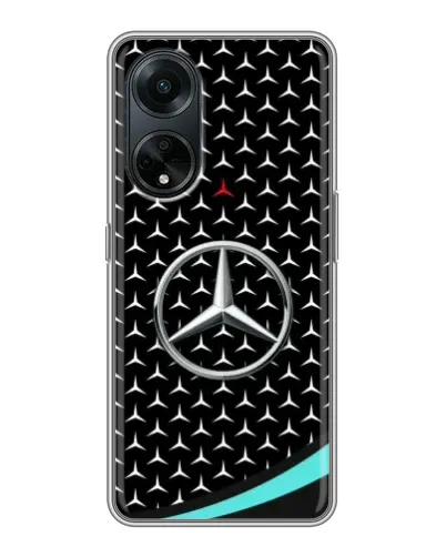 Чохол для OPPO A98 з картинкою «Mercedes — бірюзовий акцент»