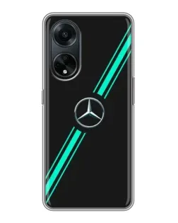 Чехол для OPPO A98 с картинкой «Спортивные линии Mercedes»