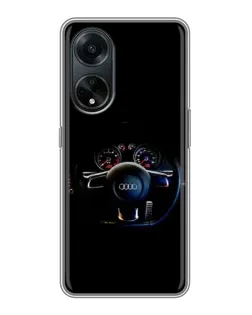 Чохол для OPPO A98 з картинкою «Салон Audi — кермо»