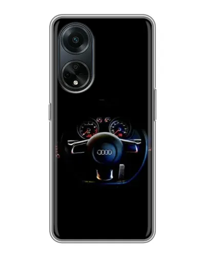Чохол для OPPO A98 з картинкою «Салон Audi — кермо»