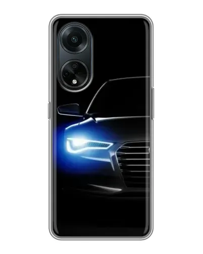 Чохол для OPPO A98 з картинкою «Неоновий погляд Audi»