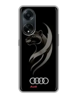 Чохол для OPPO A98 з картинкою «Графіка — пантера та Audi»