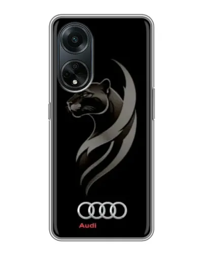Чохол для OPPO A98 з картинкою «Графіка — пантера та Audi»