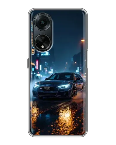 Чохол для OPPO A98 з картинкою «Нічне місто та Audi»