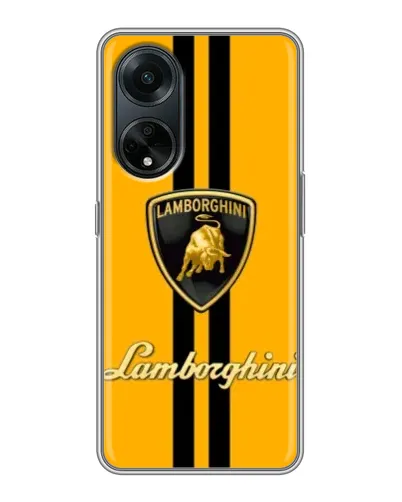 Чохол для OPPO A98 з картинкою «Lamborghini Stripe жовтий»