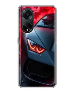 Чохол для OPPO A98 з картинкою «Lamborghini червоне сяйво»
