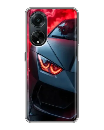 Чохол для OPPO A98 з картинкою «Lamborghini червоне сяйво»