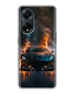 Чохол для OPPO A98 з картинкою «Lamborghini димна естетика»