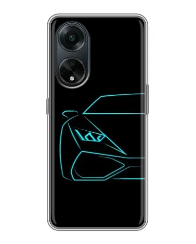 Чохол для OPPO A98 з картинкою «Блакитний силует Lamborghini» Чохол для OPPO A98 з картинкою «Блакитний силует Lamborghini»