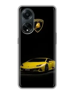 Чохол для OPPO A98 з картинкою «Lamborghini жовтий акцент»