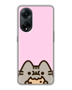 Чохол для OPPO A98 з картинкою «Pusheen та печиво»