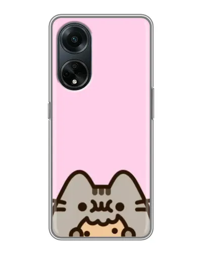 Чохол для OPPO A98 з картинкою «Pusheen та печиво»