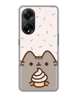 Чохол для OPPO A98 з картинкою «Пушин з кексом»
