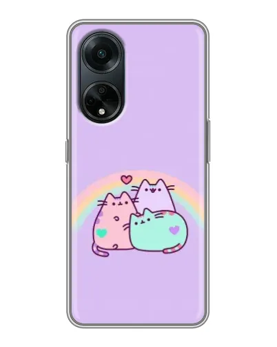 Чохол для OPPO A98 з картинкою «Веселкові Пушини»