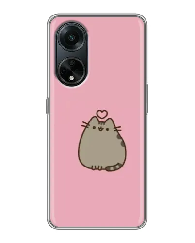 Чохол для OPPO A98 з картинкою «Pusheen серце»