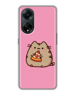Чохол для OPPO A98 з картинкою «Пушин із піцою»
