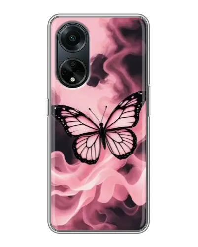 Чохол для OPPO A98 з картинкою «Метелик у диму» Чохол для OPPO A98 з картинкою «Метелик у диму»