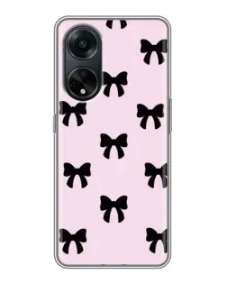 Чохол для OPPO A98 з картинкою «Чорні банти Coquette»