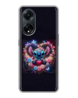 Чохол для OPPO A98 з картинкою «Stitch у квітах» Чохол для OPPO A98 з картинкою «Stitch у квітах»