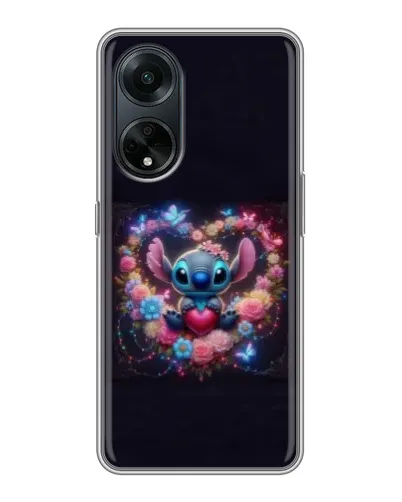 Чохол для OPPO A98 з картинкою «Stitch у квітах» Чохол для OPPO A98 з картинкою «Stitch у квітах»
