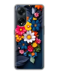Чохол для OPPO A98 з картинкою «Квіткова феєрія»