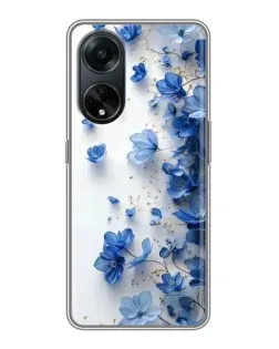 Чохол для OPPO A98 з картинкою «Блакитний квітковий каскад»