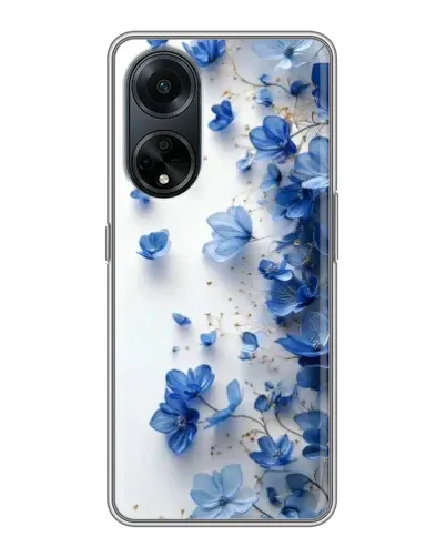 Чохол для OPPO A98 з картинкою «Блакитний квітковий каскад»