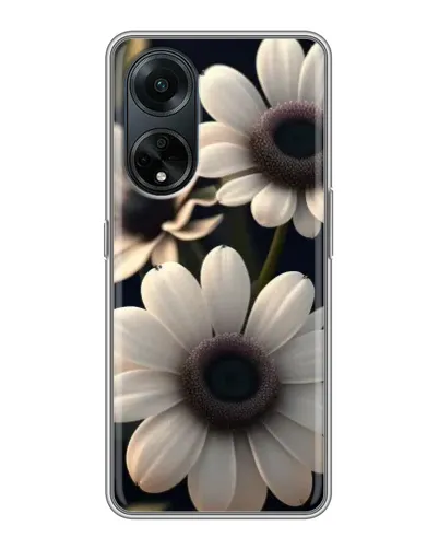 Чохол для OPPO A98 з картинкою «Білі маргаритки макро»