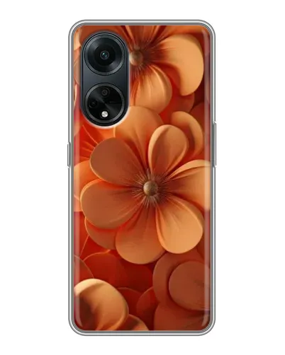 Чохол для OPPO A98 з картинкою «Помаранчева макро квітка»