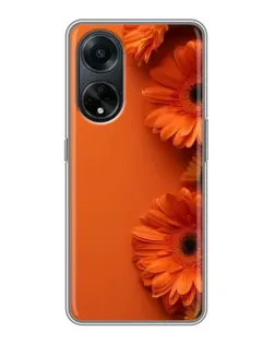 Чохол для OPPO A98 з картинкою «Помаранчеві гербери»