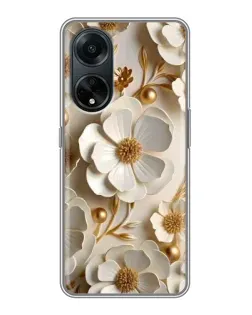 Чохол для OPPO A98 з картинкою «Білі паперові квіти»