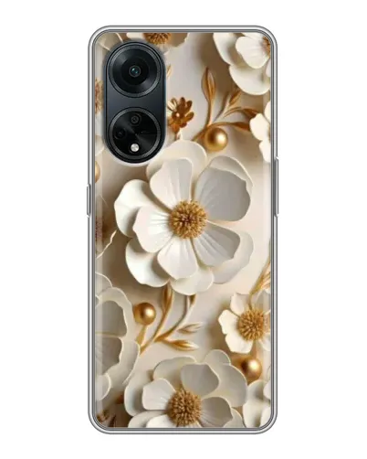 Чохол для OPPO A98 з картинкою «Білі паперові квіти»